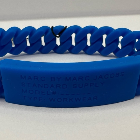 Marc by Marc Jacobs Electric Blue Lemonade Braided Silicone Bracelet NWT - Picture 3 of 4